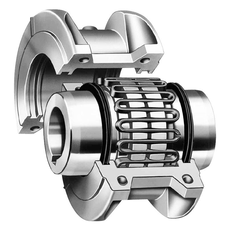Taper snake shape transmission spring coupling