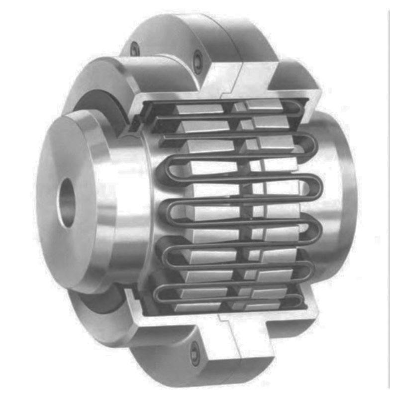 Taper snake shape transmission spring coupling