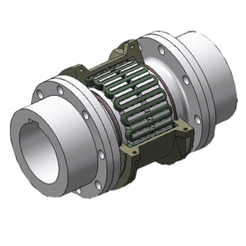 Taper snake shape transmission spring coupling