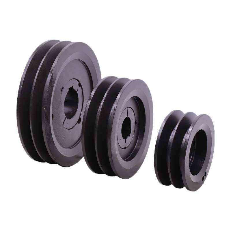 Iron phosphate 2 groove v belt pulley for small electric motor