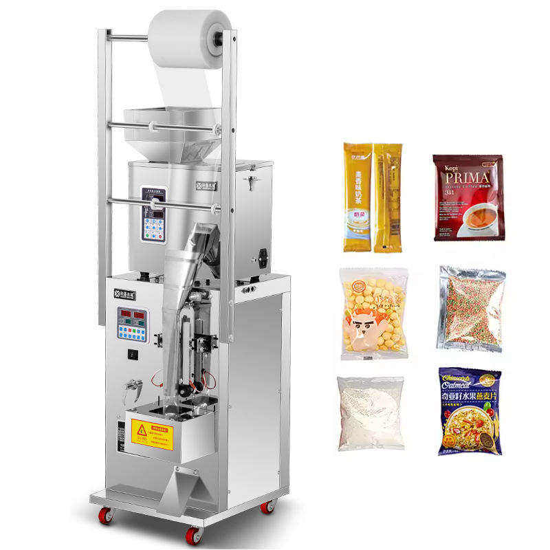 Packing Puffed Food Shrimp Strip Peanut Cooked Seeds Packing Machine Vertical Pouch Granule Powder Filling Machine for Sale