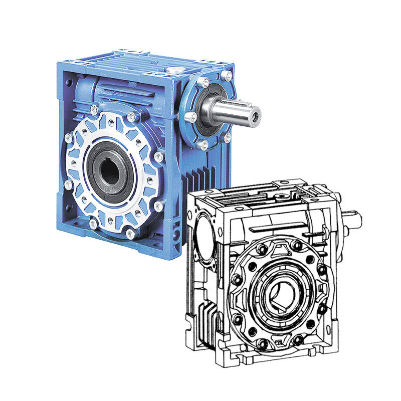 China Manufacturer RV 050 Worm Speed Reducer Gearing Transmission 220V 380V Ac Electric Motor Worm Gearbox Worm Gear Reducer