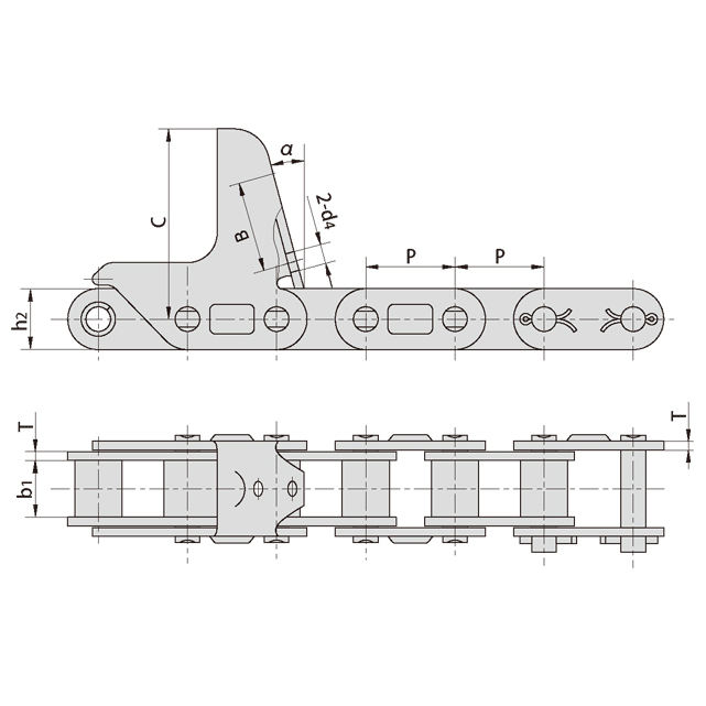Factory CA627-M40A CA627-CPEF7 CA627-CPEF11 CA627-CPEF14 CA627-CPEF15 Agricultural Steel Conveyor CA627 Roller Chain