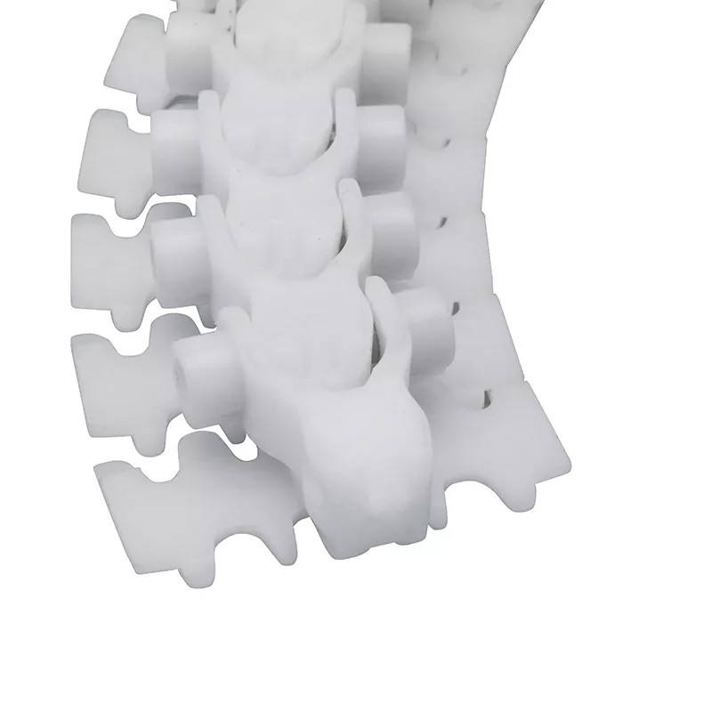 Multi plastic chain conveyor flex Chain with Pushers Plastic Chain Table Top Slat substitute conveyor