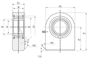 GF..DO Series Joint Rod End for Hydraulic Components GF20DO  GF25DO