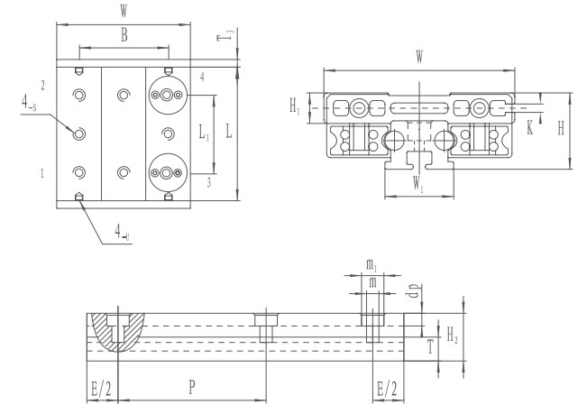 OSG OSGB Series Linear Bearing Assembly Roller Linear Guide Rail of OSG-20 OSG-25 OSG-30 OSG-40