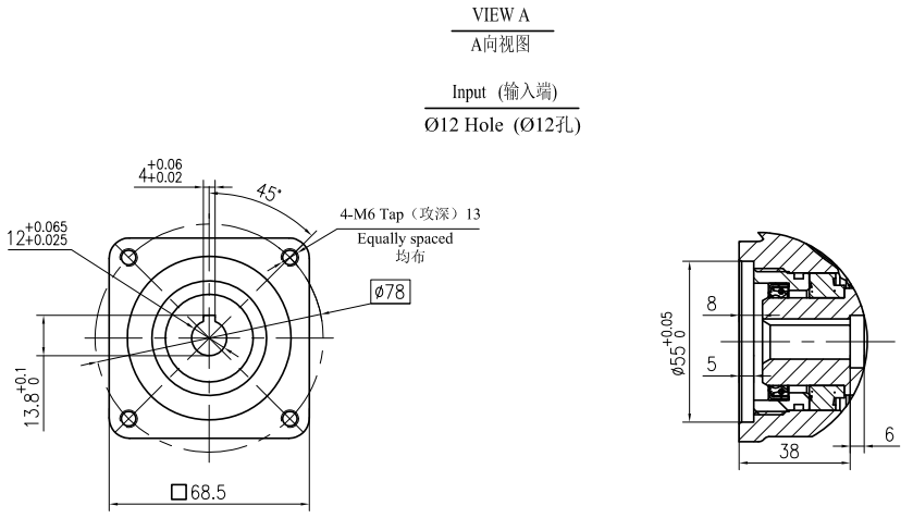 JS5 Ratio 62:1 Slewing Drive Gearbox Reducer Gear Slew Drive for Beam Carrier Fog Cannon Truck Crane