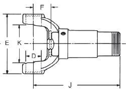 New innovation FULL WERK precision forged spicer driveshaft slip yoke 21 splines for Trucks