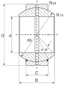 Heavy-duty GEG..E(S) GEG..ES 2RS Series Steel  Radial Spherical Plain Bearing GEG6E GEG120ES