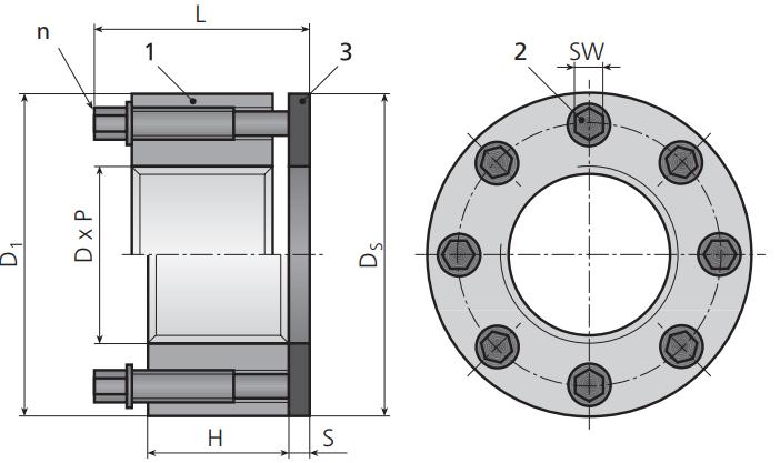 High-strength GT Series Multi-Jackbolt Tensioners Standard Nut Tensioner