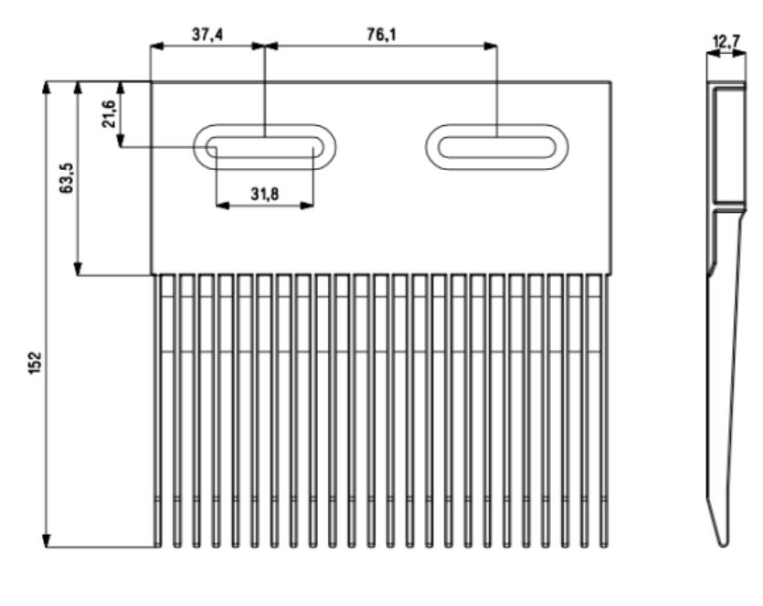 2000 Series Flat Belt Dynamic Comb Board Transfer Finger Plate for Conveyor Belt Chain