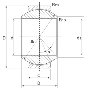 GEG...C Series Steel  Radial Spherical Plain Bearing GEG6C GEG8C GEG10C GEG12C GEG15C GEG17C GEG20C GEG25C GEG30C