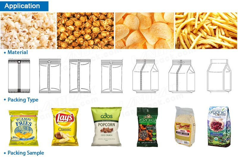 Quality Guarantee Automatic Granule Powder Packing Machine for Food Biscuits Peanuts Melon Seeds Candy