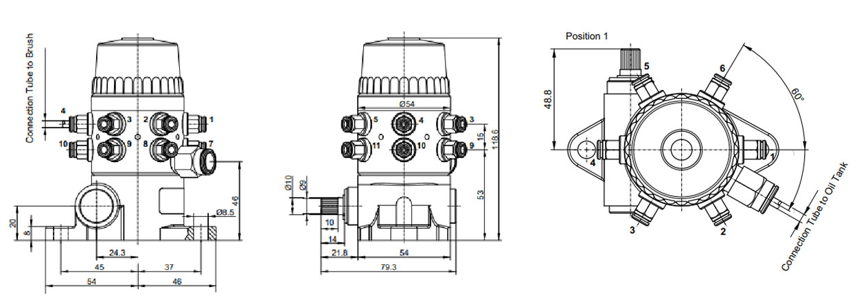 Electric / Rotating Drive Piston Oil Lubrication Pump for AG-CO MF RB3130F Baler  Replacement of 10138503/AZU/AZUL