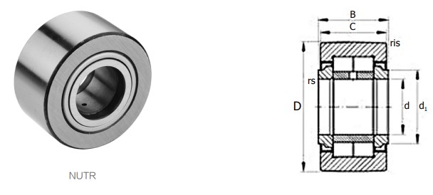 NUTR Series Yoke-type Track Rollers Suppprting Roller Bearing of NUTR15 NUTR17 NUTR30 NUTR25 NUTR35 NUTR40 NUTR50