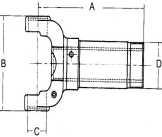 Slip Yoke 1610 Series Balancing Cardan Shaft Replacement for Spicer 5-3-2261KX