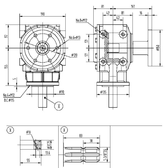 Agricultural AM311 Series Gearbox for Post Hole Digger