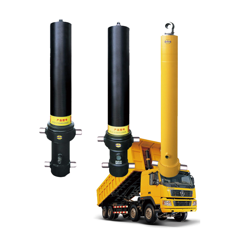 Front Top Lifting Hydraulic Cylinder for Heavy Duty Dump Truck 8X4 Semi Trailer