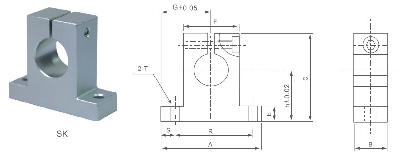 SK (SH-A) Series Linear Bearing Assembly Vertical Type Shaft Support of SK8 SK10 SK12 SK13 SK16 SK20 SK25 SK30 SK35 SK40 SK50