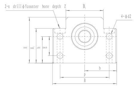 BF Series Flange Nut Mount  Ball Screw Bracket for Ball Screw Router BF10 BF12 BF15 BF17 BF20 BF25 BF30 BF35 BF40