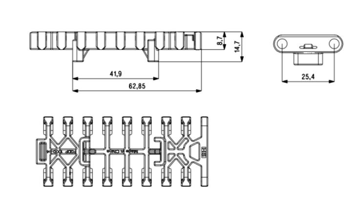 1000 Series Grid Straight Run Flat Top Chain Belt
