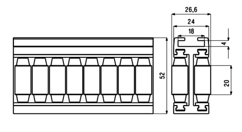 PJ-HL-SSGS-LBP Double Sided Adhesive Ball Aluminum Alloy Conveyor Profile Roller Guardrail Ball Guardrail