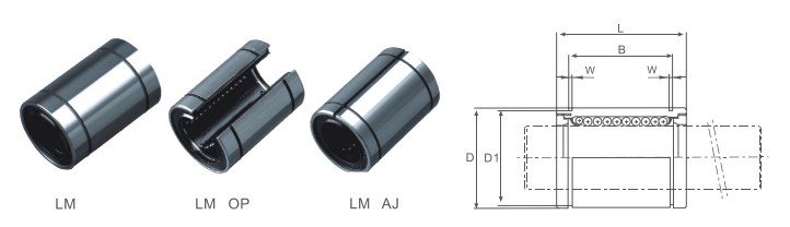 LM SM Series Linear Bush Bearing Bushing of LM3 LM4 LM5UU LM6UU LM8SUU LM10UU LM12UU LM13UU LM16UU LM20UU LM25UU LM69UU LM80UU