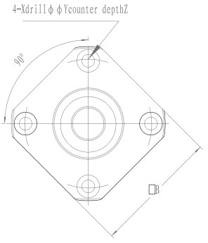 FF Series Flange Nut Mount  Ball Screw Bracket for Ball Screw Router FF6 FF10 FF12 FF15 FF20  FF25  FF30