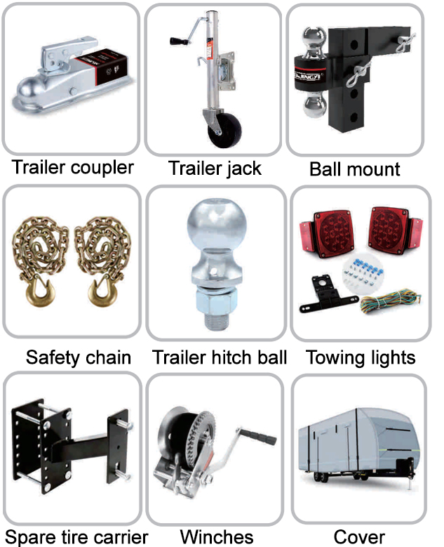 1BJY-HB-01 Trailer Hitch Ball for Trailer Adjustable Drop Hitch With 2000LBS Capacity