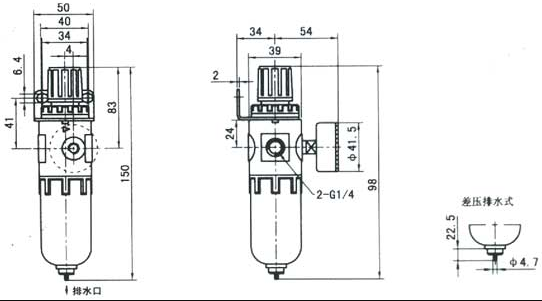 AFR Series AFR1500/2000 Air Source Treatment Unit Air Regulator for Compressed Air System
