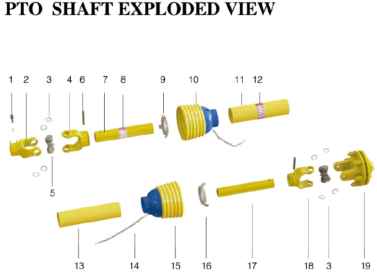 Customized SA-CP Series Wide Angle PTO Shaft the Other End Is Equipped with a Disc Spring Radial Pin Overload protection Clutch