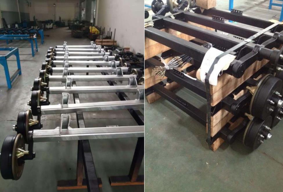 Trailer Share Parts Rubber 1.3t Disc Brake Drum Half Torsion Truck Steel Trailer Axle With Disc Brake Wheel Hub