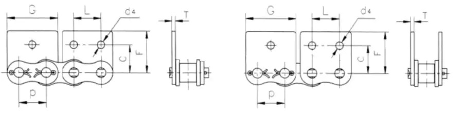 Transmission Short Pitch Conveyor Chain Attachments