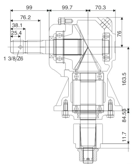 EP-55 Professional Cheap Agricultural Lawn Mower Gearbox