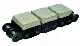 Factory 08B-G2 Industrial Steel Pipe Conveyor Single Row Top Rubber Coating Chain