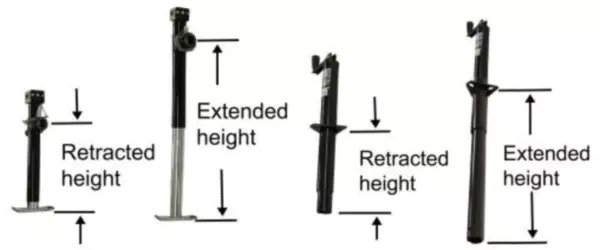 TJ715 Top Wind 15 Lifting Square Tube 7000LBS Trailer Jack