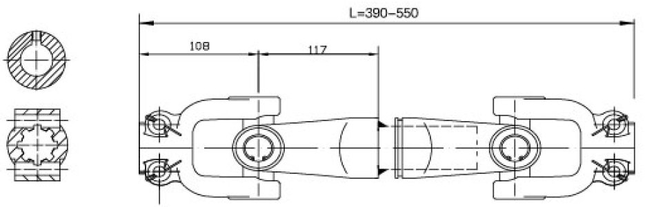 Customized Wholesale Prices AE Series 82A Short PTO Shaft for Agriculture