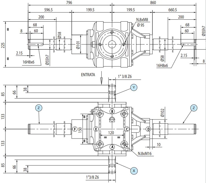 Agricultural Machinary Round Baler Gearbox Gear Drive Round Baler Gearbox Speed Reducer Replacement of Comer Code T-292E