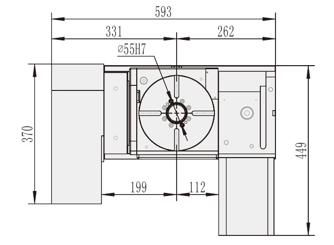 WT-S200 Machine CNC Machining Center Parts CNC Turntable Rotary Table for CNC Machinery