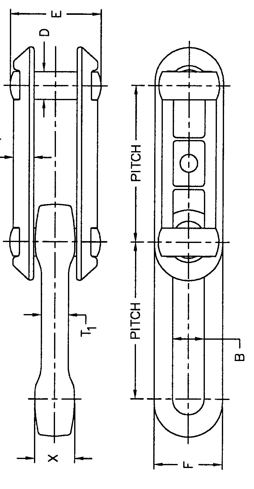 X Type X348 X458 X658 X678  Rive Tless Drop Forged Chain Bar Loop Chains