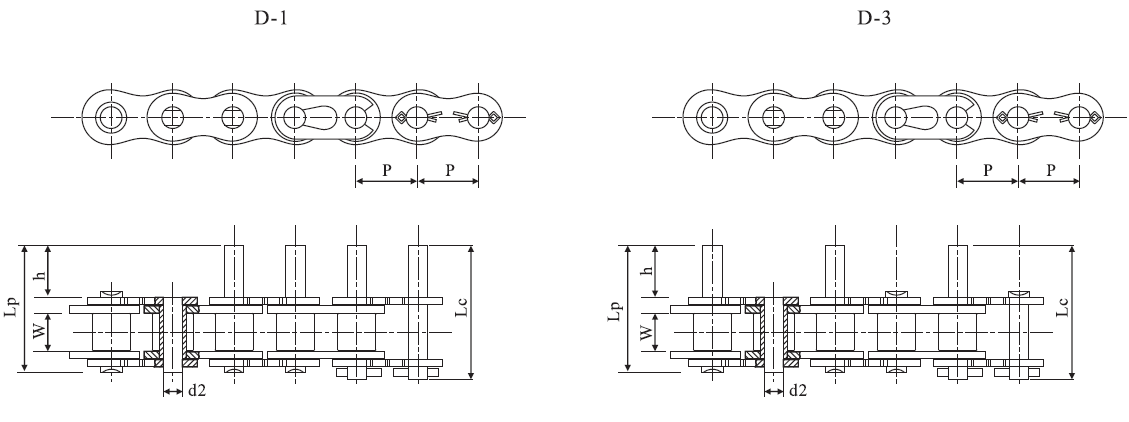 Customized 12B Stainless Steel Short Pitch Extended Pin Roller Chain and Sprockets in Steel