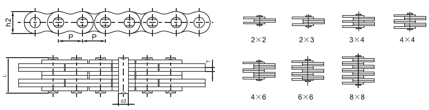 SSLH4023 SSBL2023 BL Series Stainless Steel Leaf Chain and Sprockets in Steel
