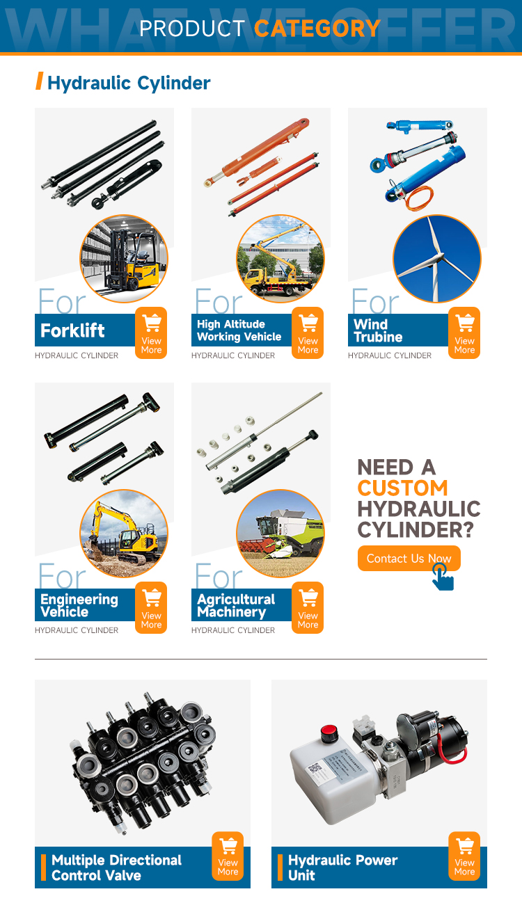 RAYDAFON Custom Made Hydraulic Cylinder for Industrial Vehicle/forklift Steering Hydraulic Cylinder