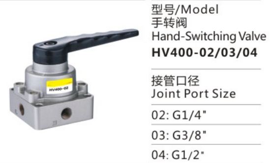 Factory Directly Wholesale HV400-02/03/04 Hand Valve Series Hand-switching Valve for Sale