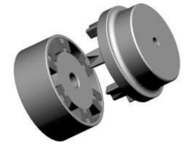H Type Flexible Shaft Coupling With H Rubber Spider