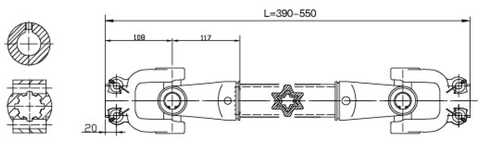Customized Wholesale Prices AE Series 82E Short PTO Shaft for Agriculture