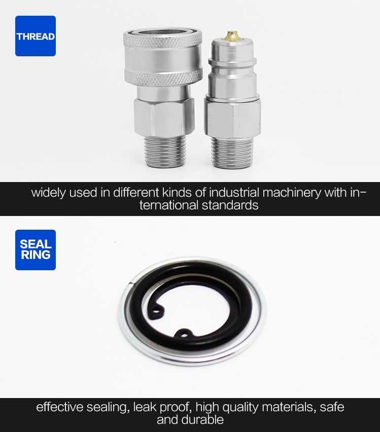 ISO 7241 a  3/8 Inch  NPT/BSP Thread  Female /male Quick Disconnect Hydraulic Hose Fittings &quick Release Hydraulic Connectors