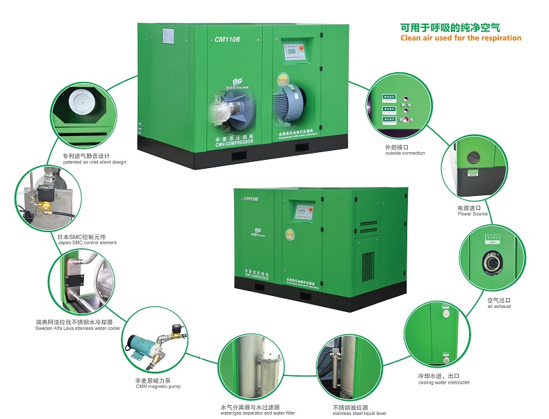 Factory Cheap Direct Price 22KW 37KW 30HP 50HP Energy Saving High Efficiency Permanent Magnet Screw air Compressor