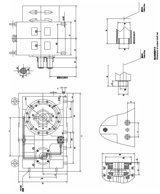High Accuracy ZLYJ 112/133/146/173/200 transmission extruder gearbox reducer for single extruder