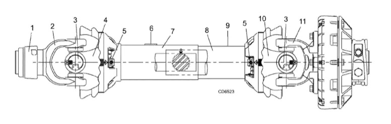 PTO Shaft for Flail Shredders S15CD S20CD S25CD S27CD